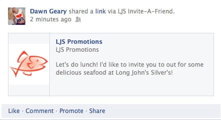 Long John Silver's Facebook Contest