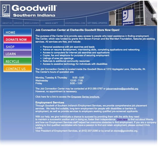 Goodwill Website Design Goodwill Website Design